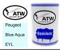 Preview: Peugeot, Blue Aqua, EYL: 500ml Lackdose, von ATW Autoteile West.